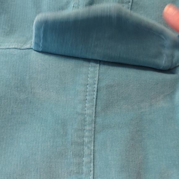 Live a Little Cotton Stretch Turquoise Corduroy Embellished Button Jacket Sz XL - Picture 12 of 15